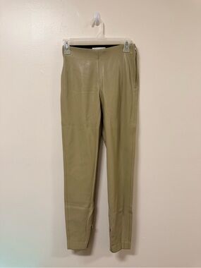 Sleek Tan Faux Leather Pants